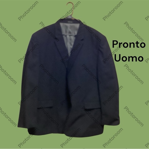 MENS SIZE 3X SUIT JACKET BLACK WORN TWICE LIKE NEW CONDITION - Picture 1 of 4
